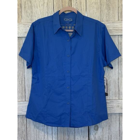 NWT Game Guard Vented Blue Color Microfiber Outdoor UVProtect Shirt Women's L - Picture 1 of 5